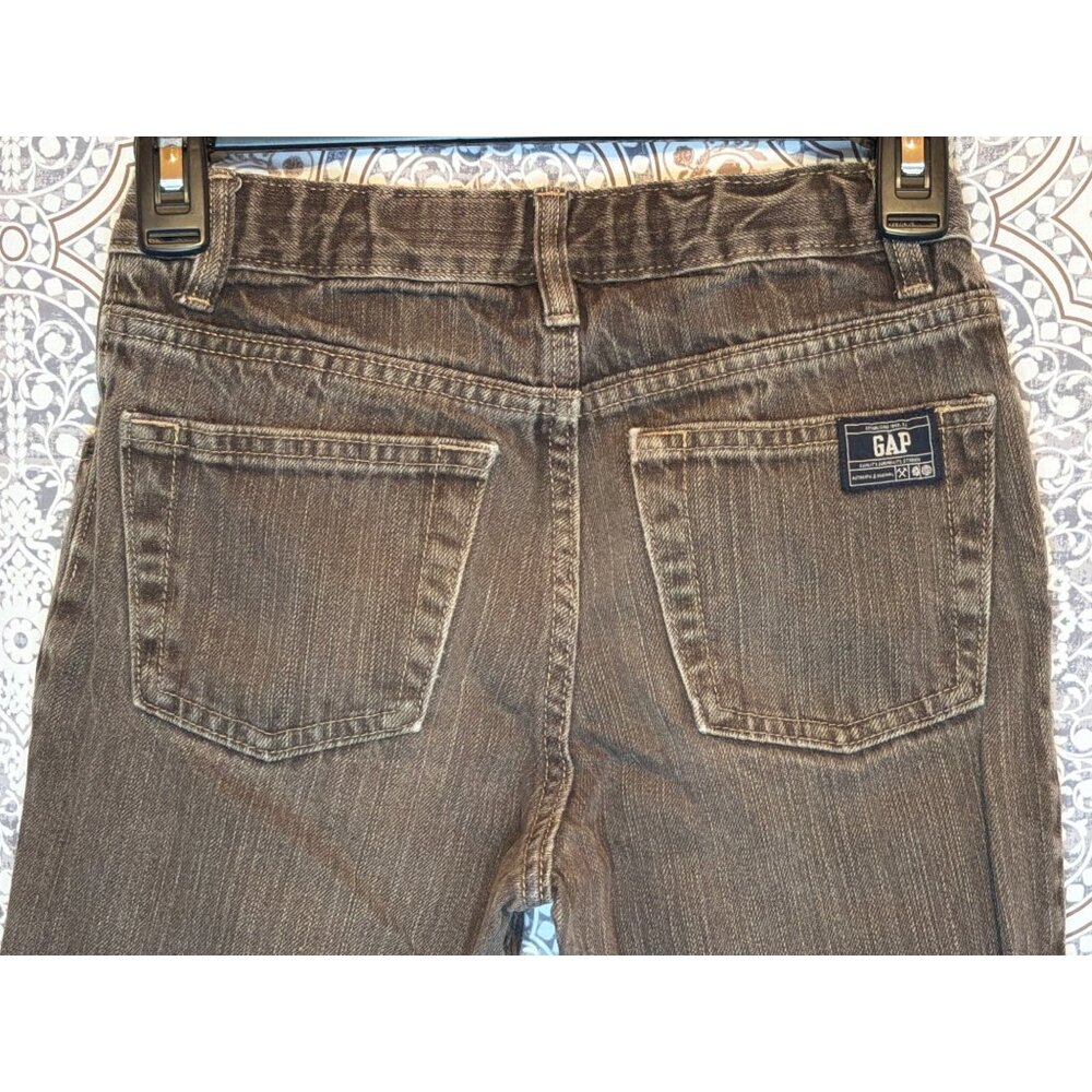 Gap Straight Fit Brown Denim Jeans Size 10 Pre-Owned - Picture 5 of 11
